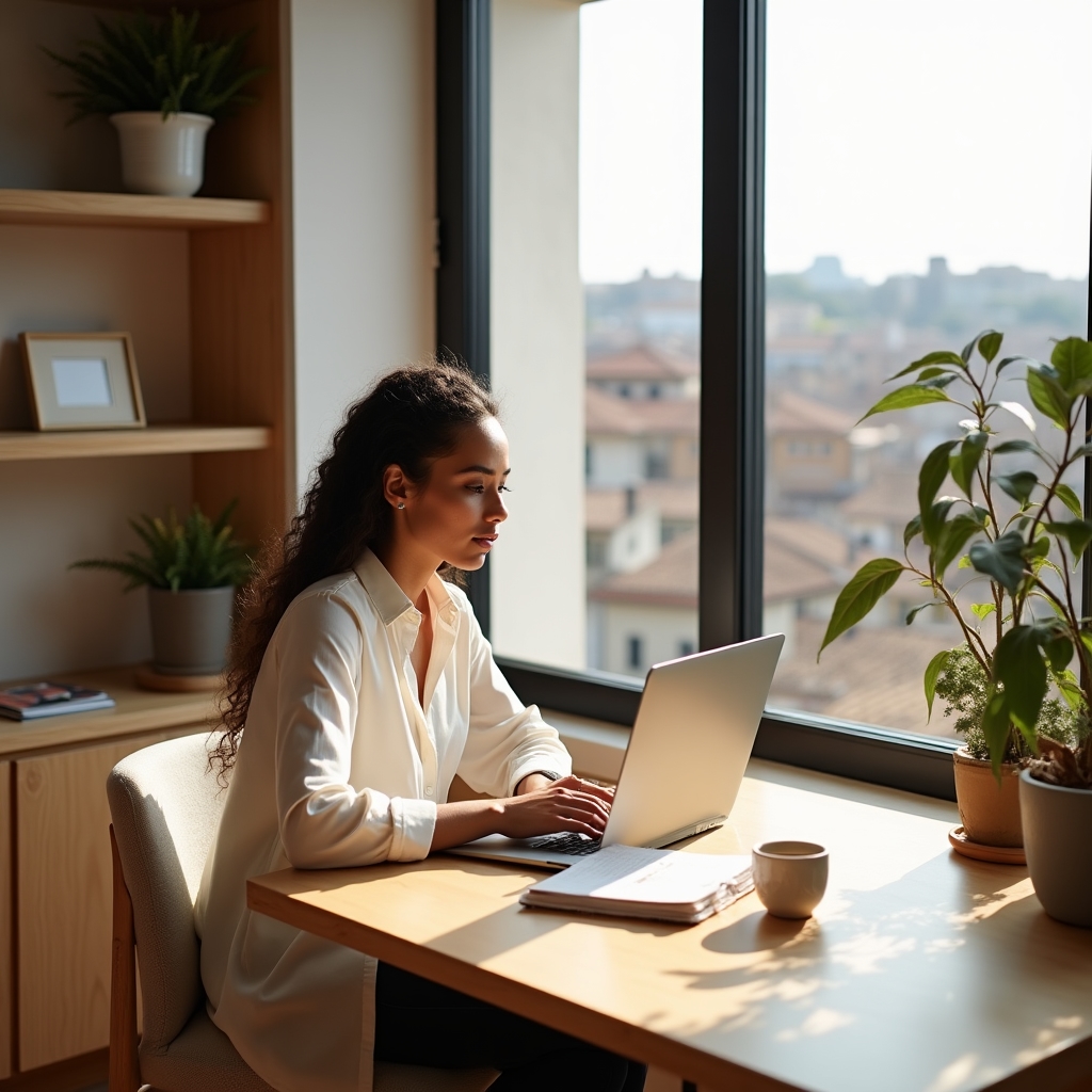 Spazio di lavoro moderno per imprenditori